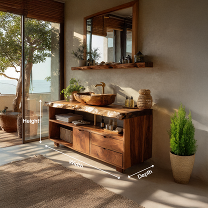 Modern Mid Century Vanity For Bathroom Makeover