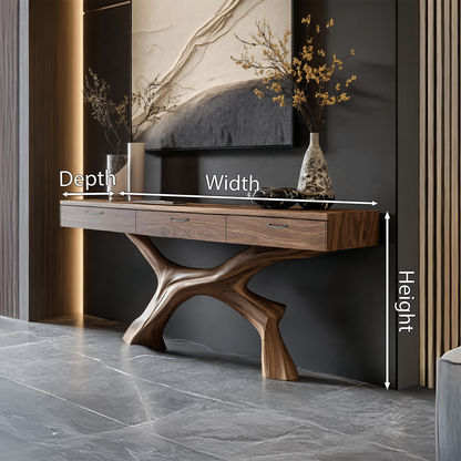 Mid Century Solid Wood Dressing Table For Modern Bedroom