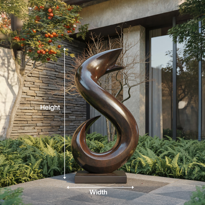 Handmade Abstract Wooden Sculpture For Living Room