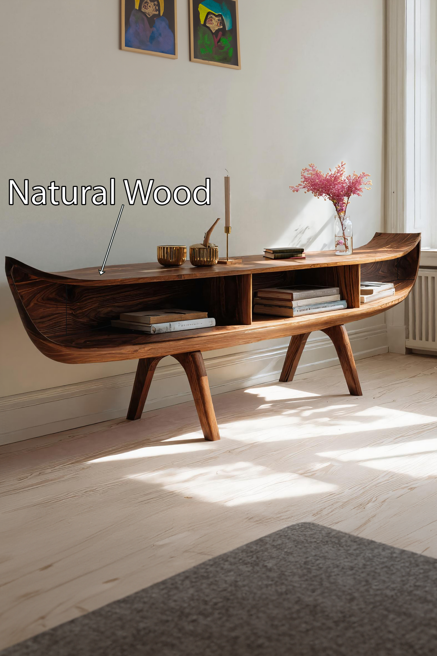 Handcrafted Live Edge Entryway Table For Rustic Home Decor