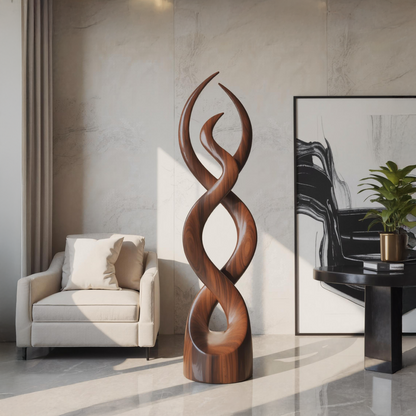 Modern Abstract Wooden Sculpture For Home Decor