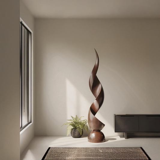 Handcrafted Organic Contemporary Landscape Sculpture For Office Decor