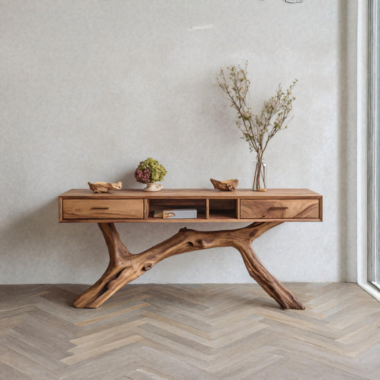 Rustic Live Edge Entryway Table For Entryway Design Warm Welcome