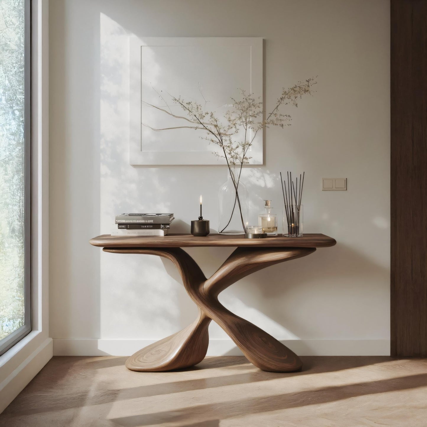 Mid Century Design Console Table For Living Room