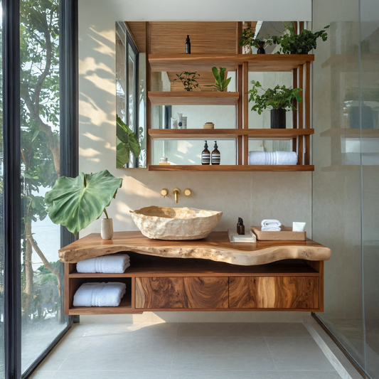 Handcrafted Floating Vanity For Elegant Bathroom