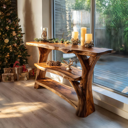 Handcrafted Live Edge Entryway Table For Christmas Bedroom Furniture Decor
