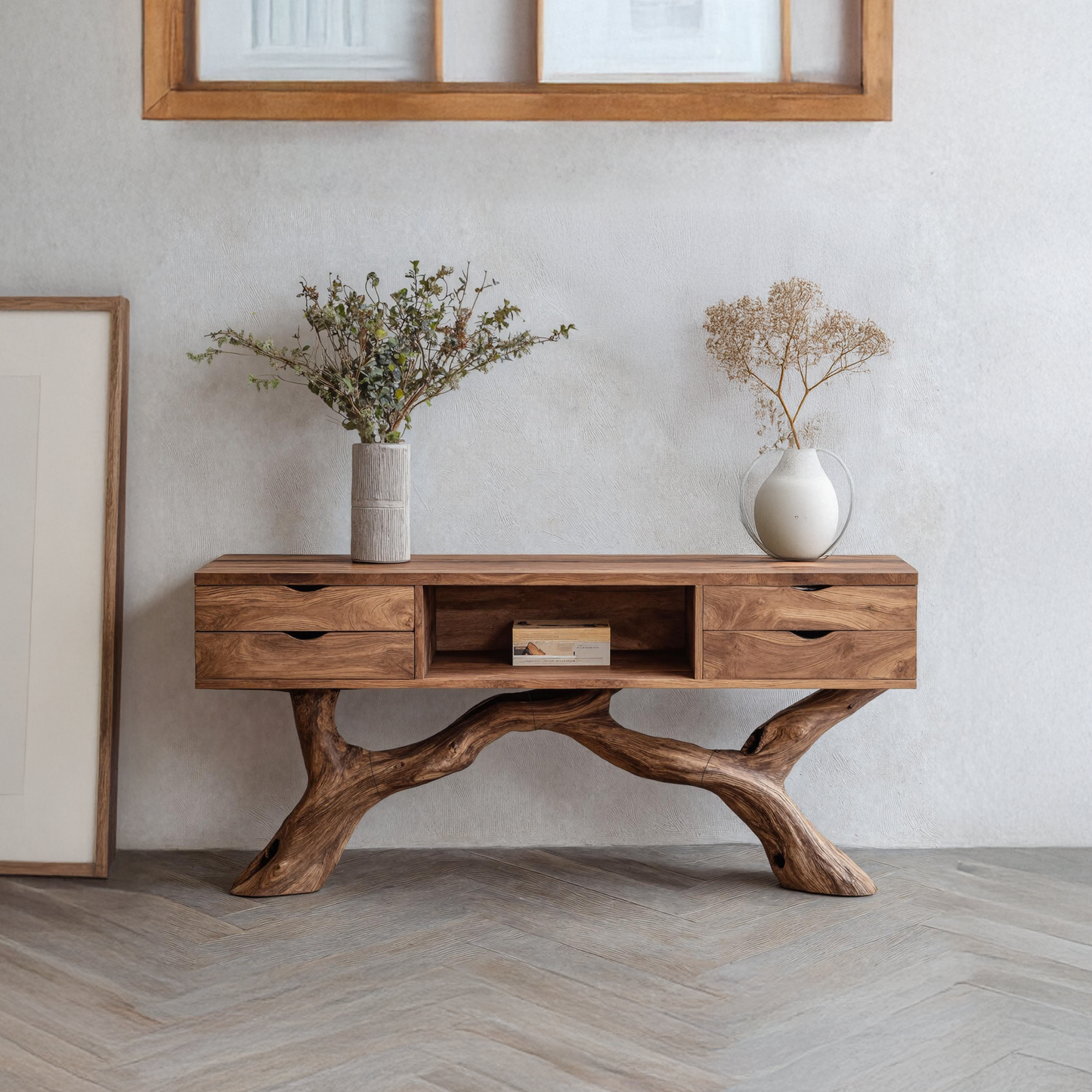 Rustic Solid Wood Dressing Table For Furniture Decor Cozy Style