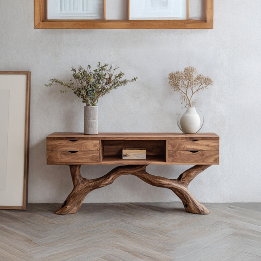 Rustic Solid Wood Dressing Table For Furniture Decor Cozy Style