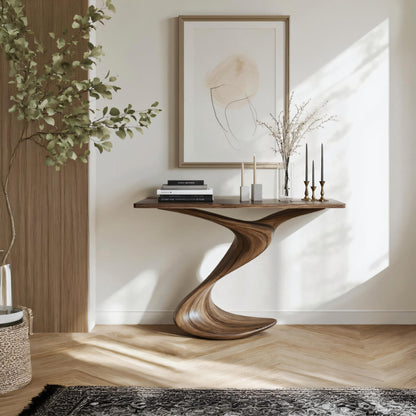 Rustic Console Table Entryway Design