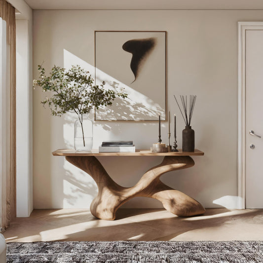 Mid Century Foyer Table For Living Room