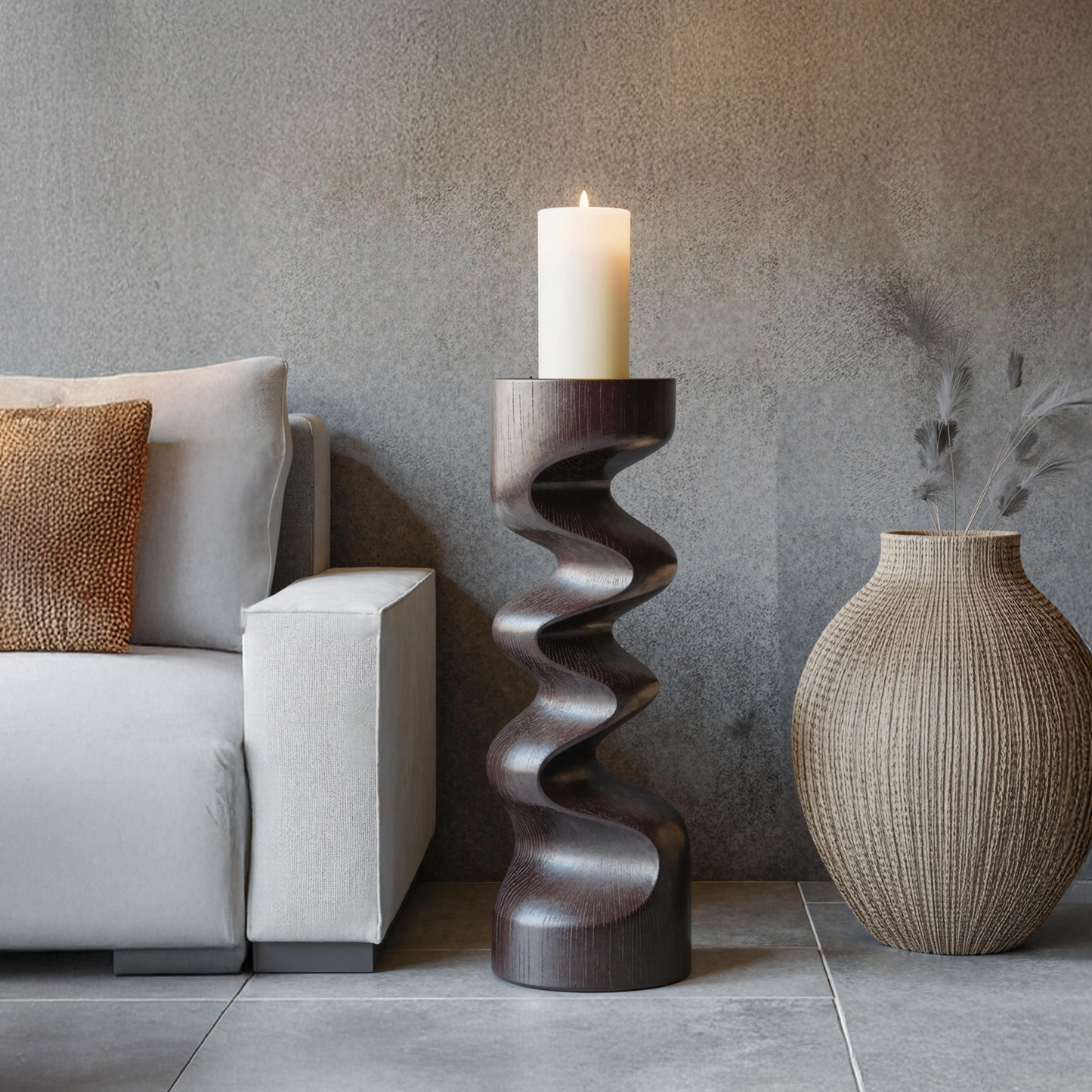 Rustic Wooden Abstract Decor For Living Room Display