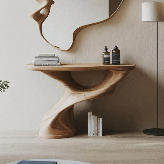 Farmhouse Solid Wood Console Table For Furniture Decor Space