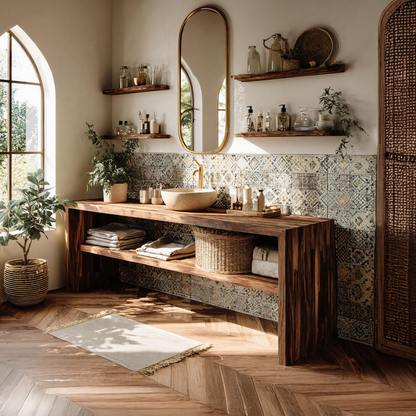 Live Edge Bathroom Storage Cabinet For Furniture Decor