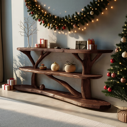 Farmhouse Solid Wood Console Table For Bedroom Decor Christmas Furniture