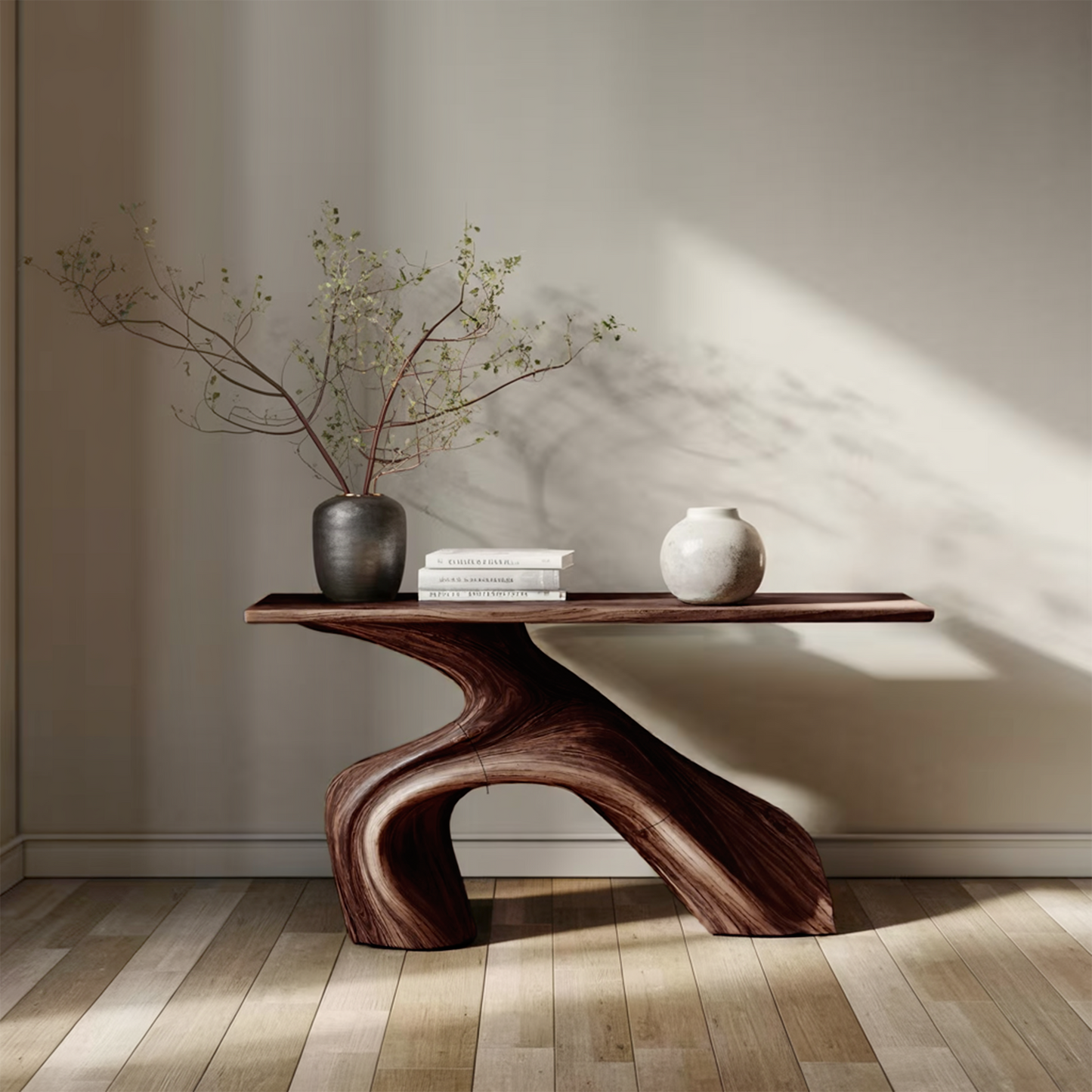 Farmhouse Live Edge Console Table Entryway Decor