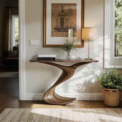 Rustic Console Table Entryway Design