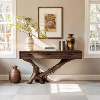 Handcrafted Live Edge Entryway Table For Living Room Modern Farmhouse