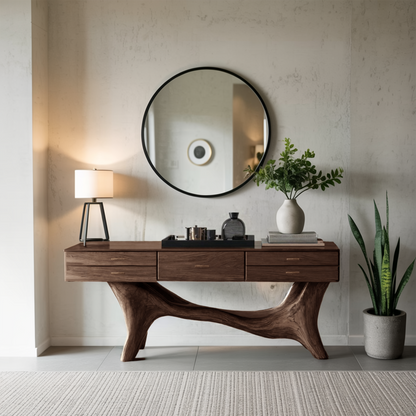 Handcrafted Wooden Console Table For Entryway Design Inspiration