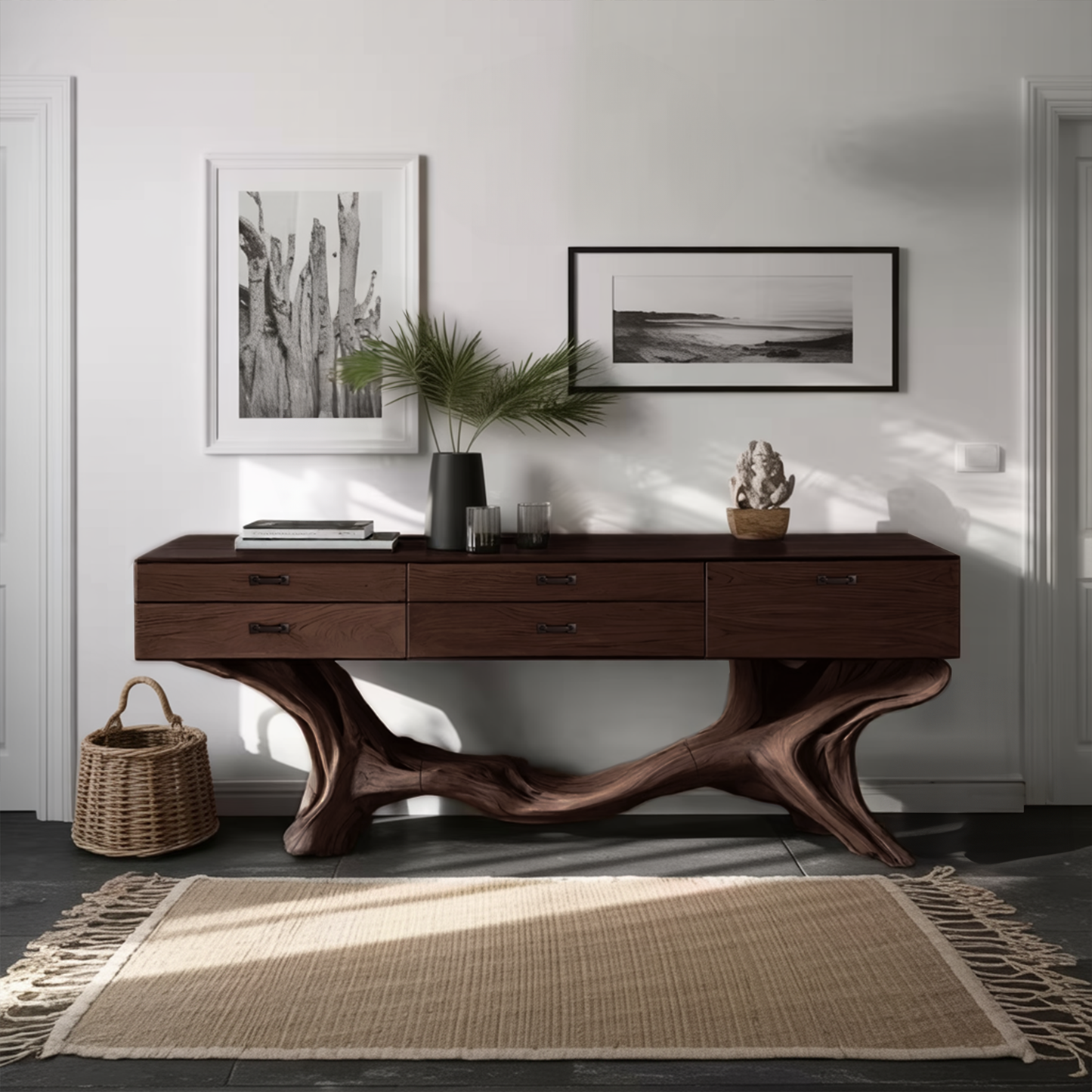 Farmhouse Live Edge Entryway Table For Bedroom Cozy Decor Ideas