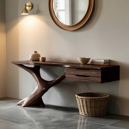 Handcrafted Wooden Console Table For Entryway Design