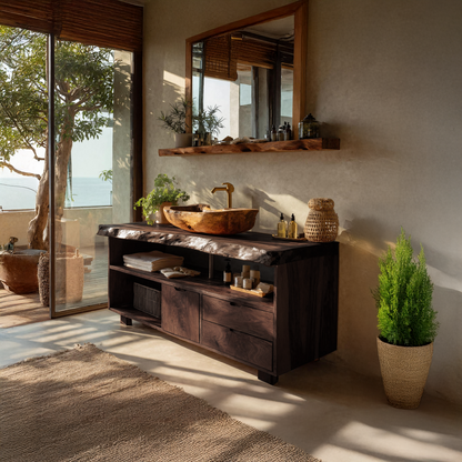 Modern Mid Century Vanity For Bathroom Makeover